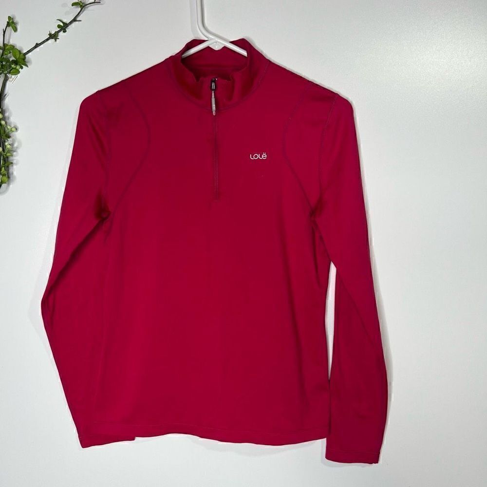 Lole Pink Long Sleeve Active Wear Pullover Shirt 1/2 Zip